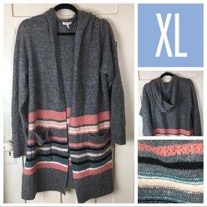 EUC Maurice’s Hooded Cozy Sweater Cardigan XL